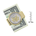 Custom logo Stainless Steel  Luxury spring money clip